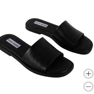 Steve Madden Women's Leather Sandal - Black